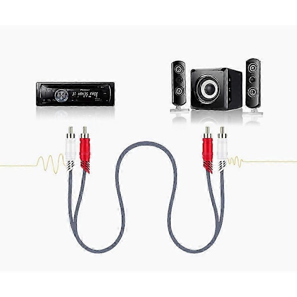 2rca - 2rca datakaapeli audiokaapeli 1,5/3/5 m audiokaapelin liitäntäjohto kaiutin 1,5 m