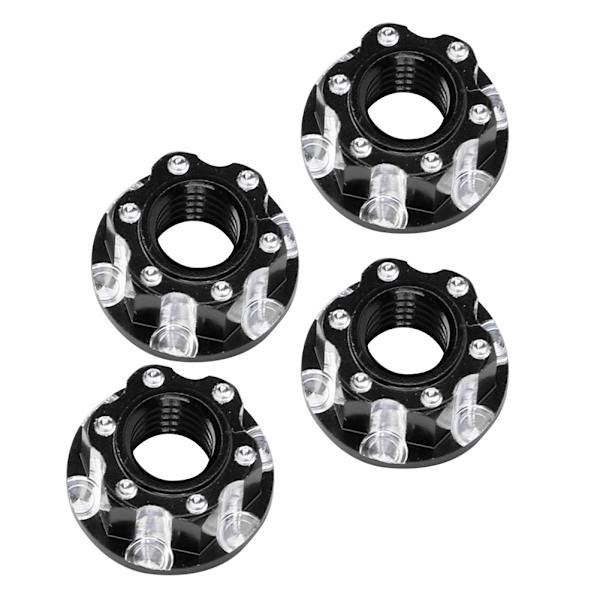 4 kpl M4 Carving kuusikulmamutterit alumiiniseos sopii HSP Sakura D3 D4 1/10 RC CarBlack