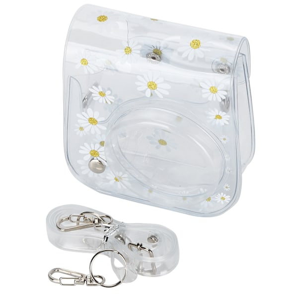 Transparent Camera Bag Daisy Pattern Single Shoulder Mini Photography Tool Storage Case