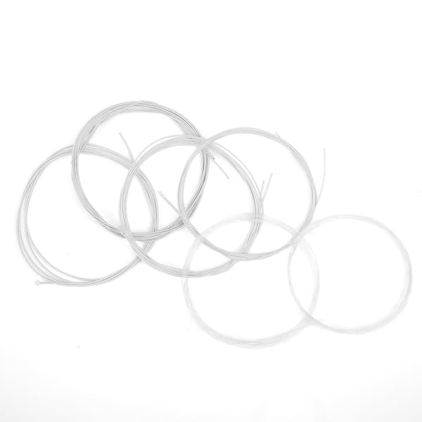 6 STK Oud Strenger Sett 1‑G 2‑D 3‑A 4‑E 5‑B 6‑F Nylon Sølvbelagt Kobberlegering Erstatning