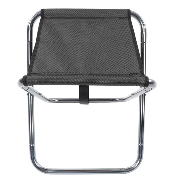 Udendørs bærbar foldestol aluminiumslegering tog maleri camping foldestol plus størrelse sølvgrå