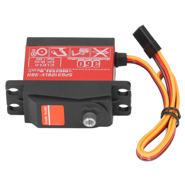 26KG digital dobbeltakset servo med høj moment kontinuerlig rotation motorservo med servoarme til robot