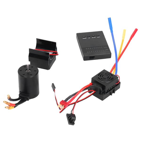3650 3100KV Børsteløs Motor 60A ESC Programmeringskort Køleplade til 1:10 RC Bil