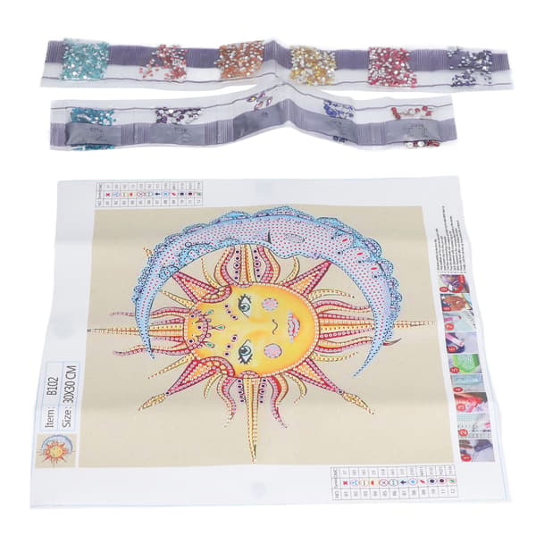 Diamantmaling DIY Håndbroderi Sol Måne Tonghui 5D Diamantmaling Dekorativ Maling