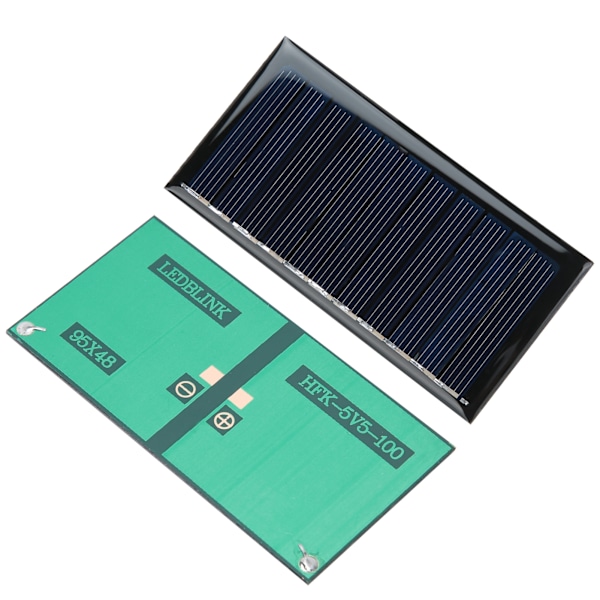 2 stk solcellepanel 0,5W 5,5V polykrystallinsk silisium solcelleladerkort for DIY-prosjekt