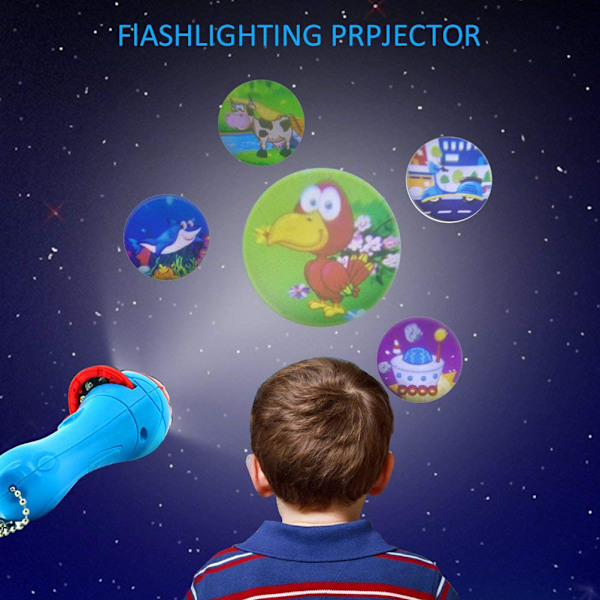Barnberättelse ficklampa bildprojektor leksak projektor bild baby sovande berättelse tidig utbildning leksak barn semester födelsedagspresent