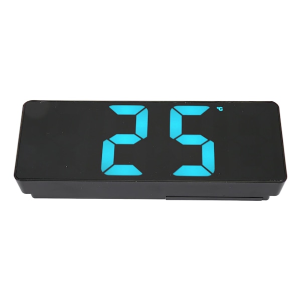 Digital väckarklocka USB batteridriven Stort blått nummer Desktop LED-spegelklocka med Temp Display för kontor i sovrummet