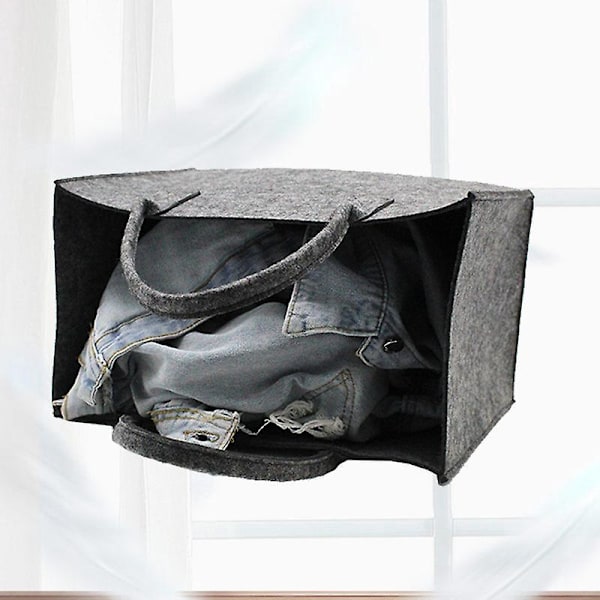 3 x brændeposer, filtposer, bæreevne, non-woven stof, brændekurv, foldbar legetøjspose, pejs pose, 32,5 x 24 x 18 cm, holdbar, træ