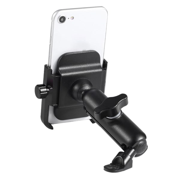 Sykkeltelefonholder i aluminiumlegering, roterbar, utendørs mobiltelefonstativ for motorsykkel, elsykkel, sykler uten lading, svart stativ