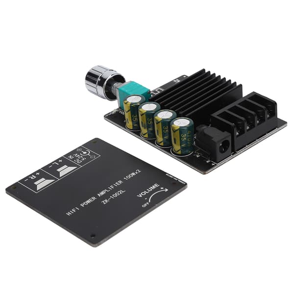 1002L 100Wx2 Bluetooth 5.0 Effektförstärkarkortsmodul med volymkontrollratt