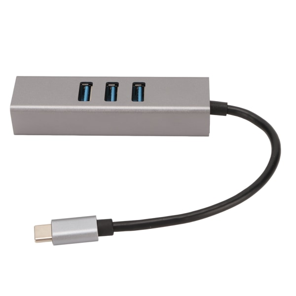 USB C Hub USB C til RJ45 Adapter 5 Gbps Plug and Play USB dockingstation til Windows til OS X til Linux Sølvgrå