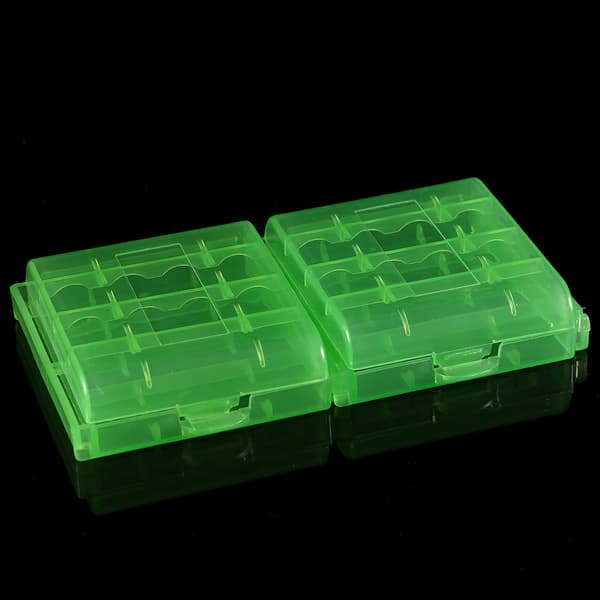 5 Färger Multifunktionell Transparent Hård Plastfodral Hållare Förvaringslåda För AA AAA Batteri