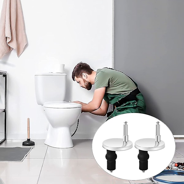 2-pack Universal Toalettsits Fästgångjärn Toalettsitslock Toalettlockfästen Toalettsits Ersättningsfäste