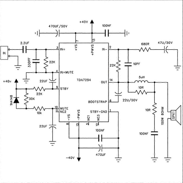TDA7294 100W+100W Dual-Channel Audio Forstærker Board færdig