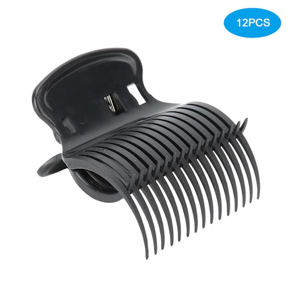 12 stk Hot Roller Clip Hårkrøller Claw Clips Erstatningsværktøj til hårstyling til kvinder piger Sort
