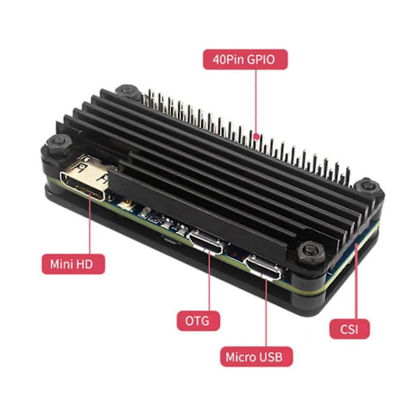 40-pins Gpio Header För Chassi För Banana Pi M2 Zero Värmeavledning Helt i Metall