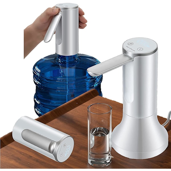 Elektrisk Vanddispenser 5 Gallon USB Genopladelig Foldbar Pumpe Bærbar Automatisk Lukning Velegnet til 2-5 Gallon Flasker