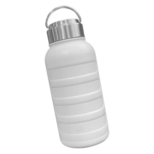 Isolert kopp med håndtak 750ml rustfritt stål fôr bærbar vannflaske for student for utendørsaktiviteter hvit 750ml