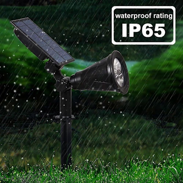 Hvit LED Solar Flomlys, 4 LED Solcellelys, Vanntett Utendørs Hagelys, Sikkerhetslandskapslys for Juletre, Gjerde, Terrasse, Fest. 400