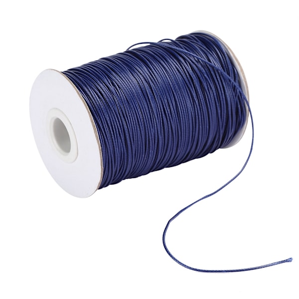 160m vahapinta DIY ympäristöystävällinen käsin kudottu köysi kaulakoru puuvillalanka 1mm(26 # laivasto )
