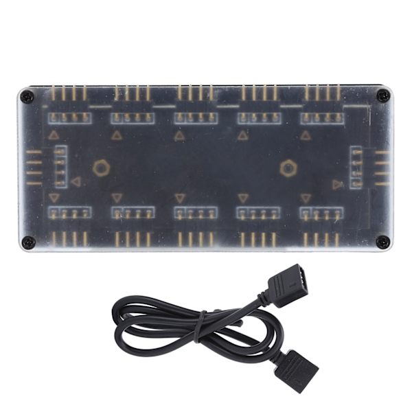 12V 4-stifts 10-portars RGB-hubb RGB-styrenhet för PC-datorns stationära moderkort