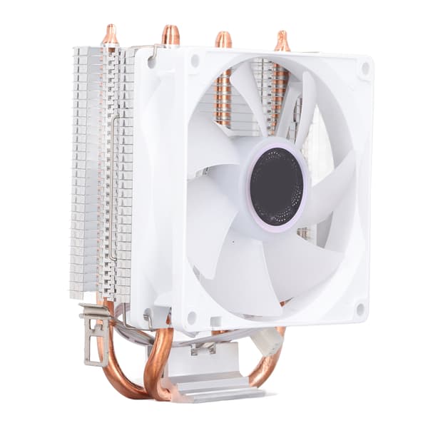 CPU-køleventilator 3,5 tommer 2 varmerør 3-benet 12VDC 2000RPM Hydraulisk leje CPU-luftkøler til Intel 775 1150 1151 1155