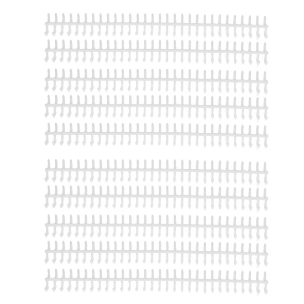 10 stk. Binderyg 30 huller 12 mm diameter DIY udskiftelig plast A4 Wire Binding Spines til skolekontor hvid