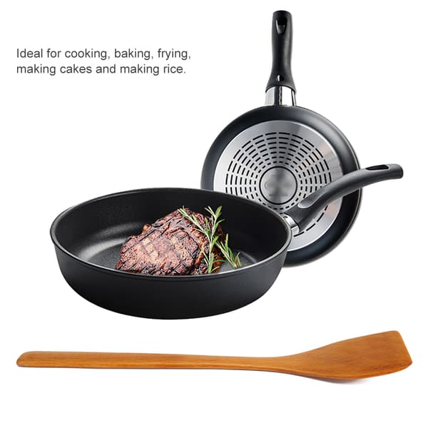 Non-stick träspatel stekspade köksredskap (ljus träfärg)
