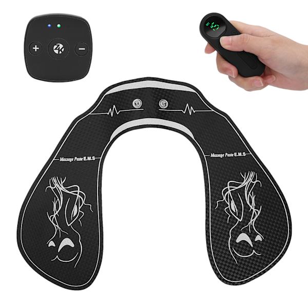 Trådlös EMS Hip Trainer Fjärrkontroll Smart Buttock Lifting Massage Stimulator Svart