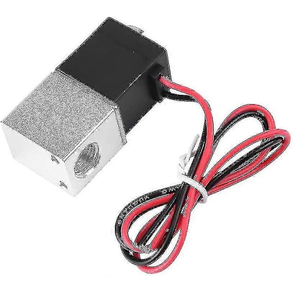 Magnetventil, 12V DC 1/4\" 2-vejs Normalt Lukket 1.2mpa Pneumatisk Aluminium Magnetventil Til Luft Vand
