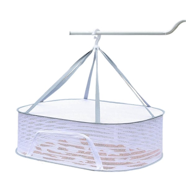 Multifunktionellt Torknät Vindtätt Dragkedja Fisk Frukt Torkställning För Balkong Enkel Nivå 40 x 60cm