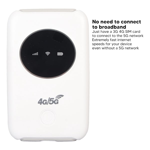 4G LTE USB WiFi Modem 300Mbps Ulåst 5G WiFi SIM-kortslot Indbygget 3200MAh Trådløs Bærbar WiFi Router