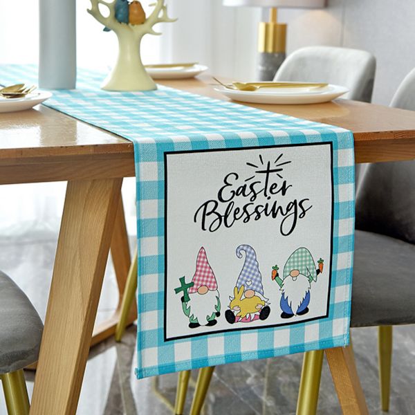 Påskbord Flagga Kanin Ägg Tomte Rutig Bordsduk Bordslöpare