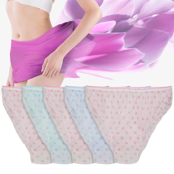 10 stk engangs non-woven kvinder menstruationsundertøj til rejsehotel(M)