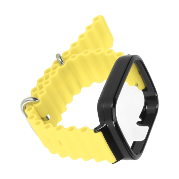 2 i 1 watch för Redmi Watch 3 Silikon Justerbar Smart Watch Armband med case Gul