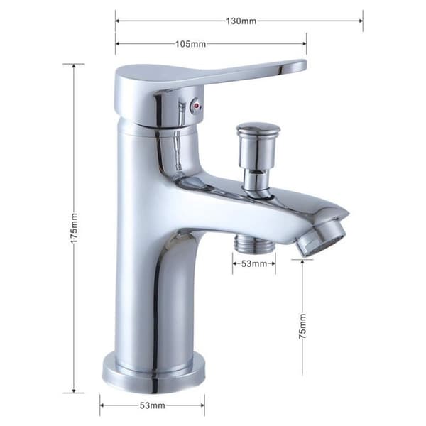 – Etgrebs forkromet messing badekararmatur – Holdbar blank finish – Temperaturbegrænser for sikkerhed – Nem installation
