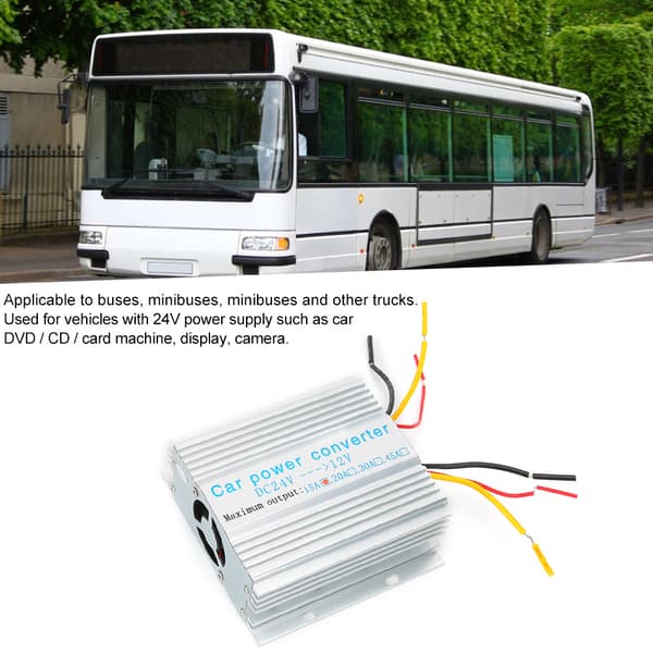 180W DC 24V til 12V Bilstrømomformer Transformer 15A Trinn Ned Regulator Strømforsyning