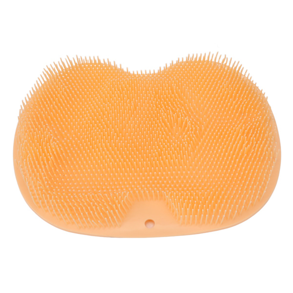 Fotskurmassager med sugkoppar Orange Mjuk hopfällbar dusch Fotskurmatta Rengöringsmatta