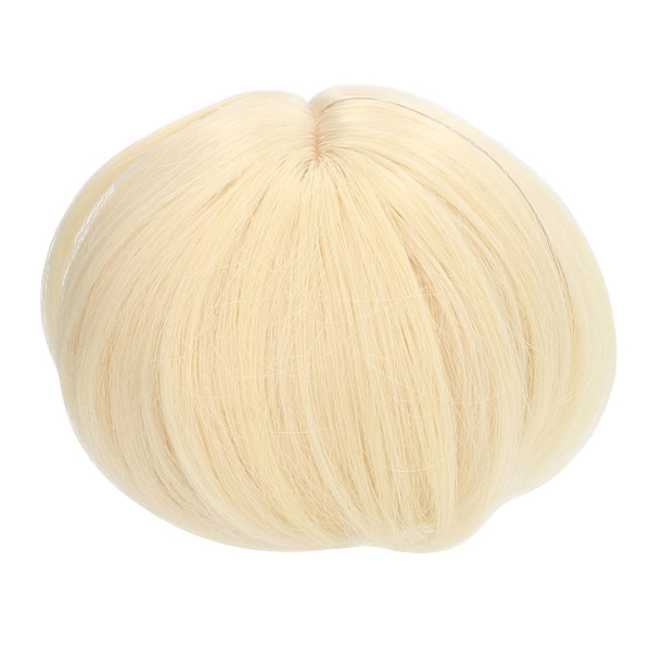 Docka Hår Peruk DIY Elastisk Hög Temperatur Fiber Mesh Tyg Ljus Blond Docka Peruk Kort för 1/3 Ball Jointed Doll