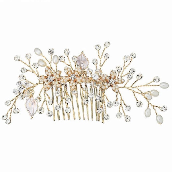 Hårkam Diadem - Blomma Bröllop Kristall Brudhår Smycke Brudhår Accessoarer Hårkam