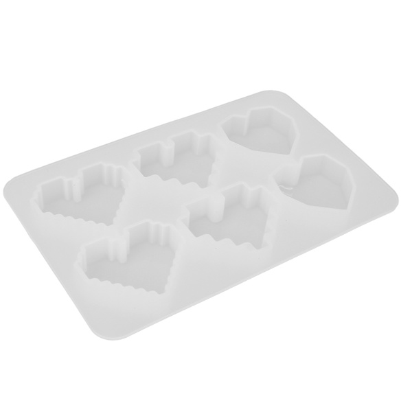DIY Hjerteformet Form Genanvendelig 3D Silikoneform til Aromaterapi Tabletter Balsam Sæbe