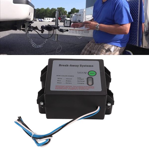 Trailer Brakes Breakaway Kit 12V LED Test Break Away System Universal ajoneuvoihin