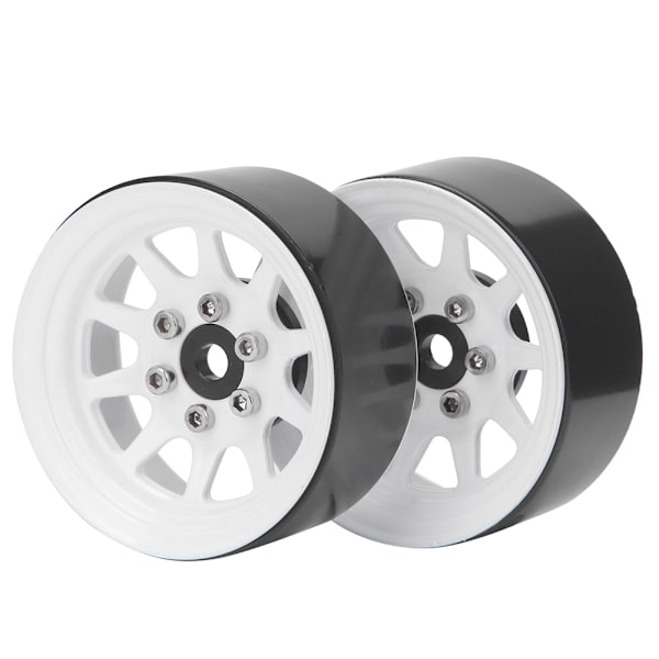 2 stk legerings beadlock hjulfelger tilbehør Passer til TRAXXAS TRX-4 1/10 RC Crawler CarWhite