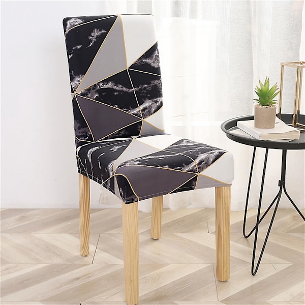 Set med 4 elastiska stolsöverdrag Universal stretch överdrag stolsöverdrag stretch för matrumsstol