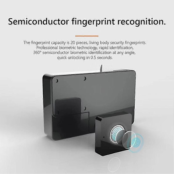 Fingeravtryckslås Låda Intelligent Biometriskt Elektronisk Lås Filskåpslås Sekretesskydd Smart Fingeravtryckslås