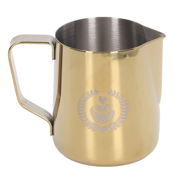 Skummende kopp 600ml 304 rustfritt stål tykknet melkeskummende kanne kaffekanne for kaféhjem Titanium Gold