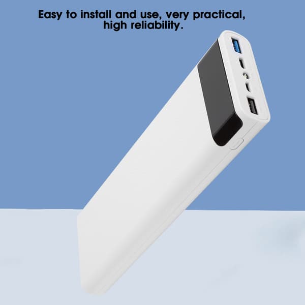 10x18650 Batterikasse Bærbar Strømkilde Ingen Svejsning Jacking DIY Power Bank Shell Kit Tilbehør hvid