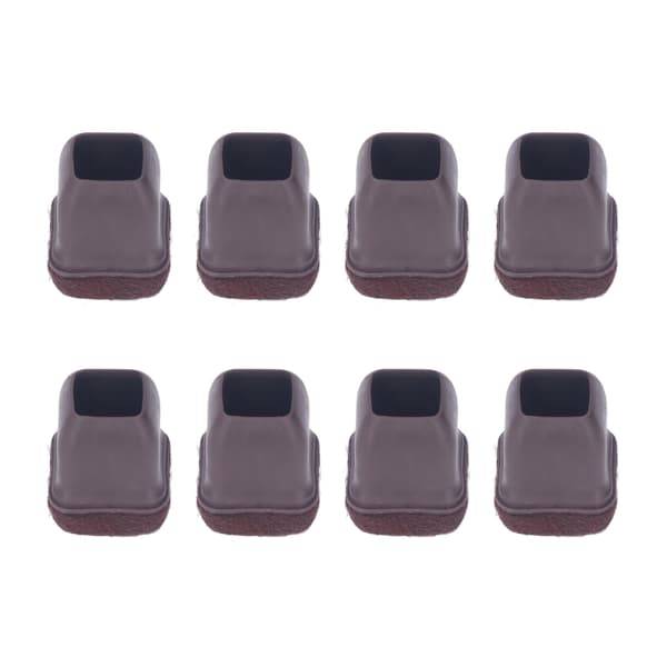 8 st Stolsbensskydd TPE Golvskydd Möbelbenskydd Set Kit för Bord Pall Brun S