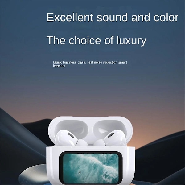 Nya A8Pro Bluetooth 5.4 Trådlösa Hörlurar LCD Färgskärm ANC+ENC Aktiv Brusreducering TWS 15 Nationella Språk A-B7