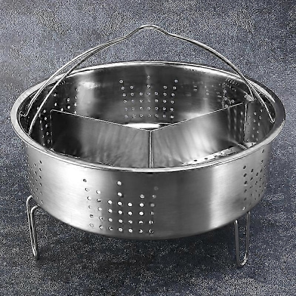 3 stk./sæt Trykkoger Tilbehør Rustfrit Stål Kurv med Æggedamper Stativ, Divider kompatibel med Kitc